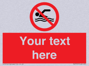 Custom prohibition no swimming